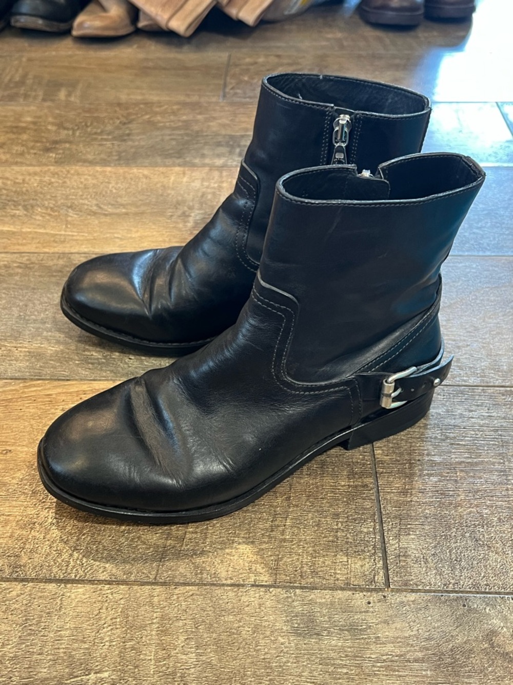 Rag & Bone Oliver leather moto boots retails $595 - Picture 2 of 10